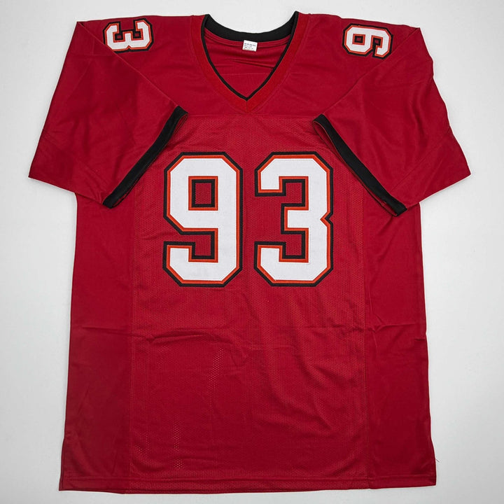 Autographed/Signed Ndamukong Suh Tampa Bay Red Jersey Beckett BAS COA