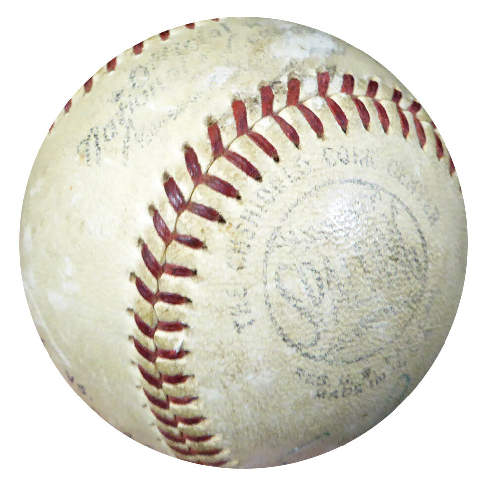 Ernie Banks Auto NL Game Used Baseball Cubs Vintage Sig "Foul Ball 1960" PSA/DNA