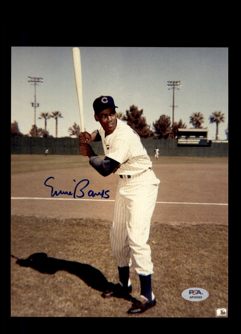 Ernie Banks PSA DNA Coa Signed 8x10 Photo Autographed Cubs