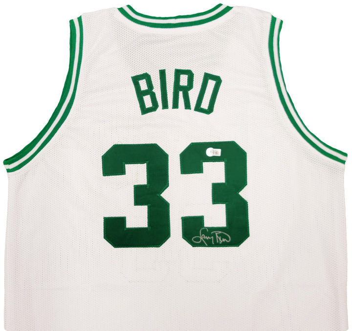 Boston Celtics Larry Bird Autographed Signed White Jersey Beckett BAS