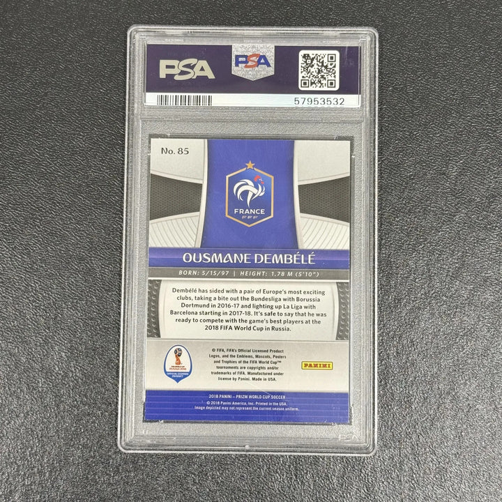 2018 Panini Prizm World Cup #85 Ousmane Dembele PSA 10 Slabbed France