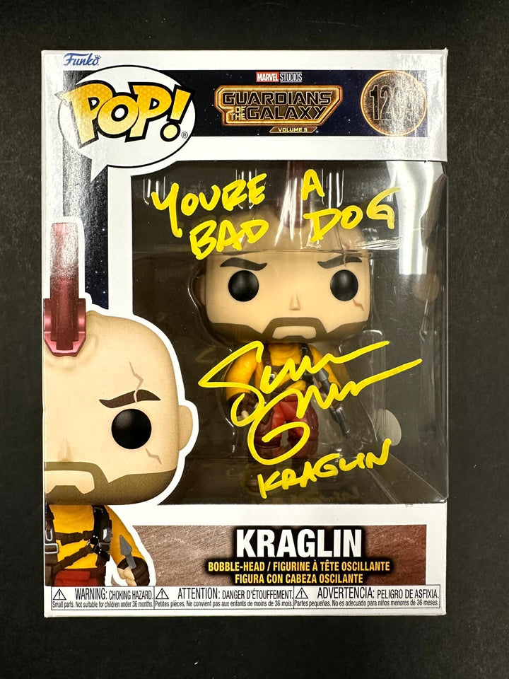 Sean Gunn signed "You're A Bad Dog" Kraglin Funko Pop! Guardians autograph ~ JSA