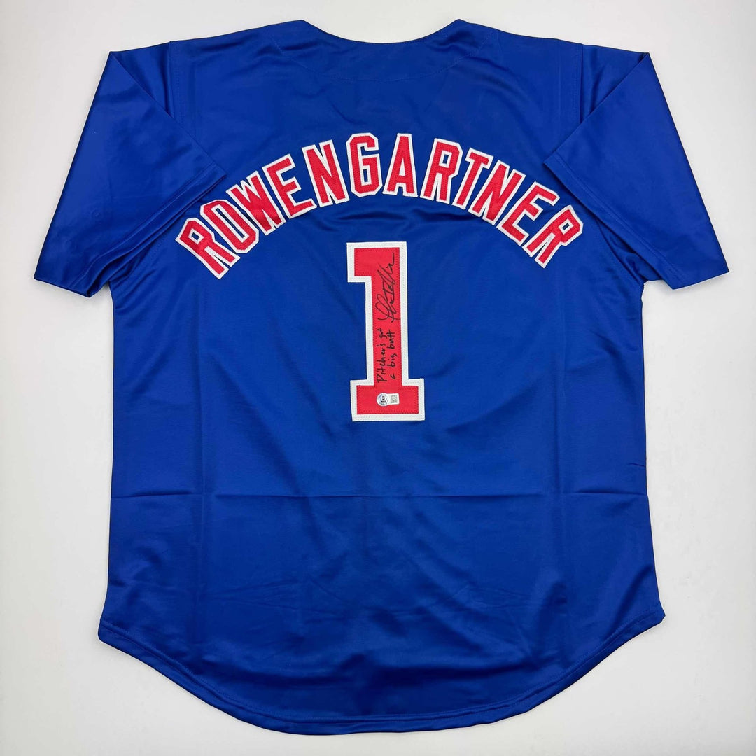 Autographed/Signed Thomas Ian Nicholas Rookie Of The Year Blue Jersey COA