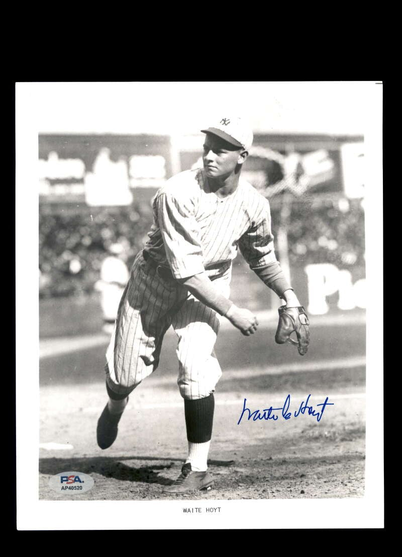 Waite Hoyt PSA DNA Signed 8x10 Photo Autograph