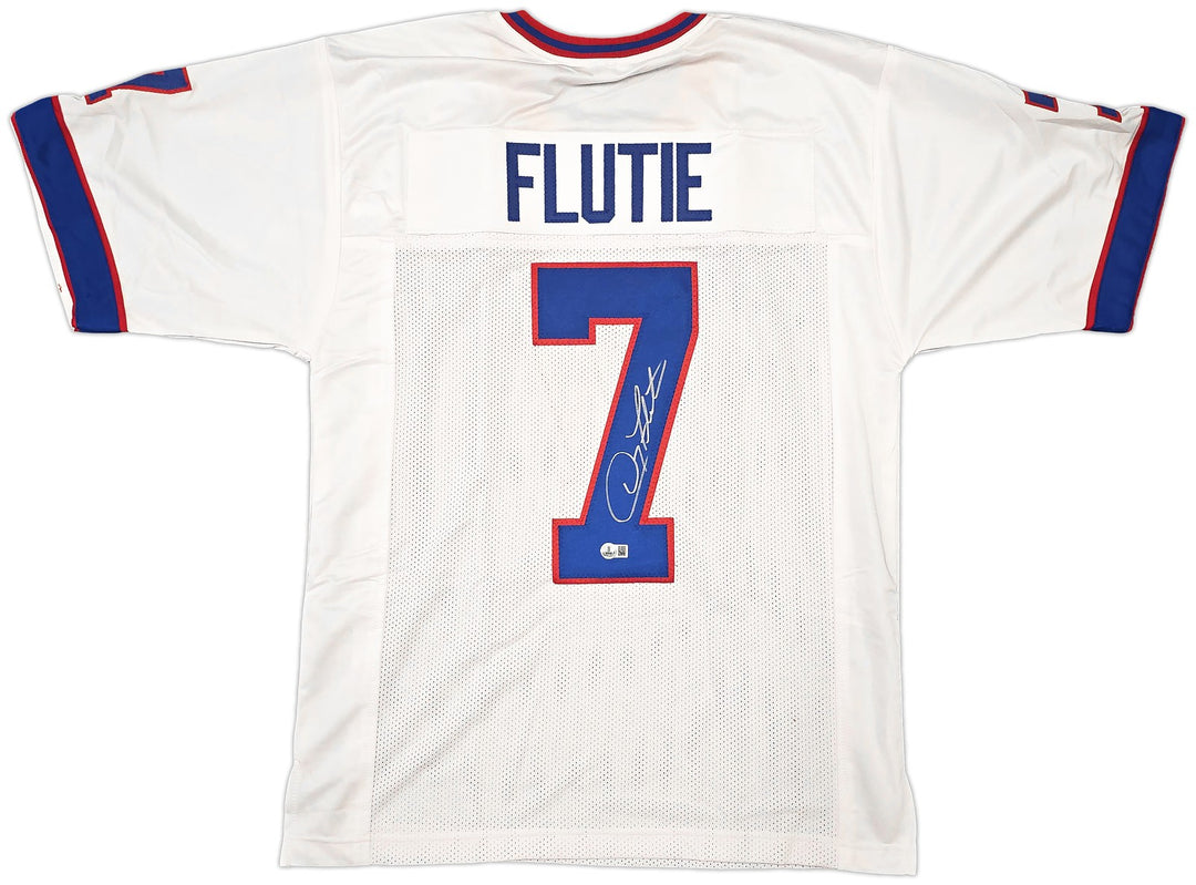 Buffalo Bills Doug Flutie Signed White Jersey Beckett Witness