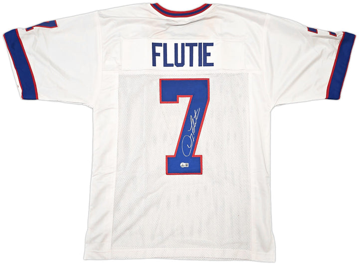 Buffalo Bills Doug Flutie Signed White Jersey Beckett Witness
