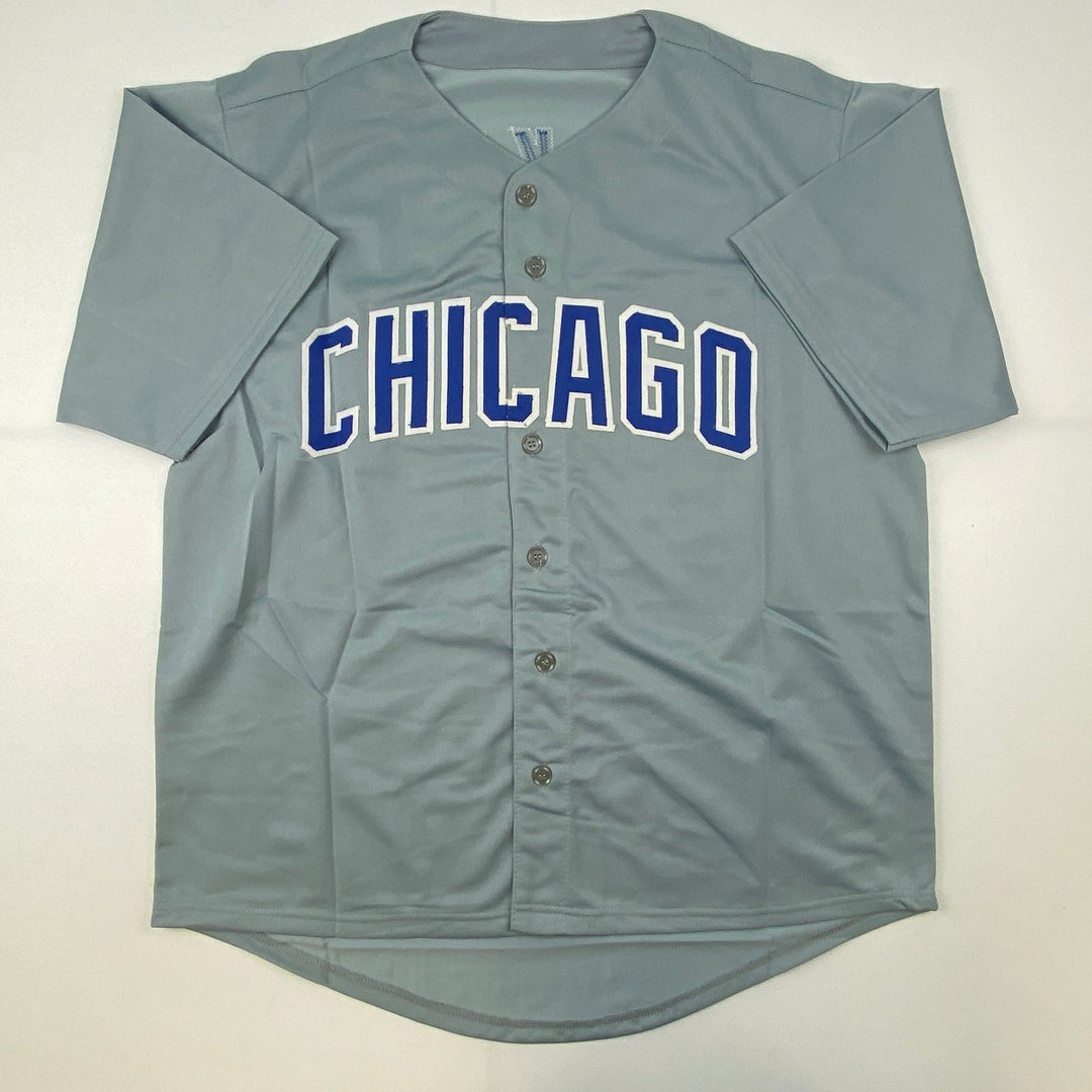Autographed/Signed Bill Buckner Chicago Grey Baseball Jersey JSA COA Auto