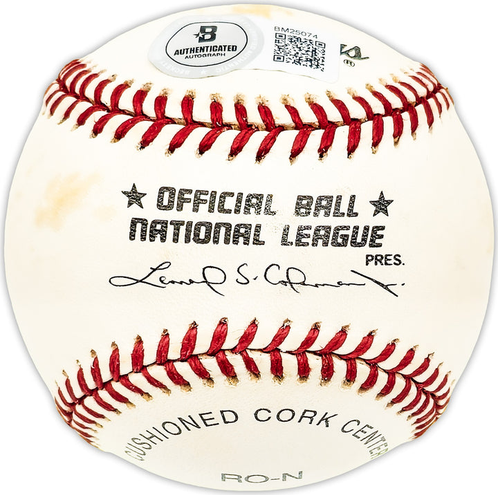 Angelo Giuliani Signed NL Baseball Brooklyn Dodgers Beckett QR