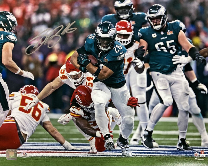 Saquon Barkley Signed 16x20 Philadelphia Eagles Super Bowl 59 LIX Photo PSA/DNA