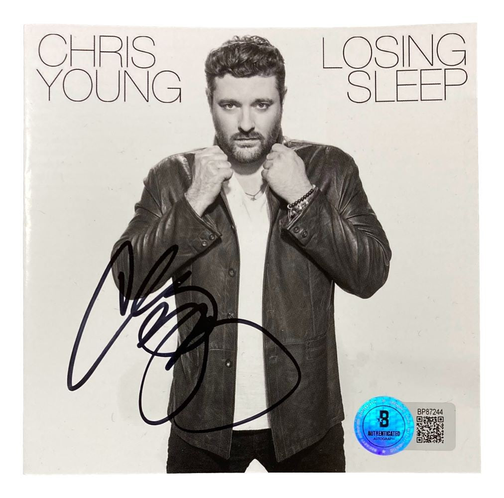 Chris Young Signed Losing Sleep CD Booklet BAS