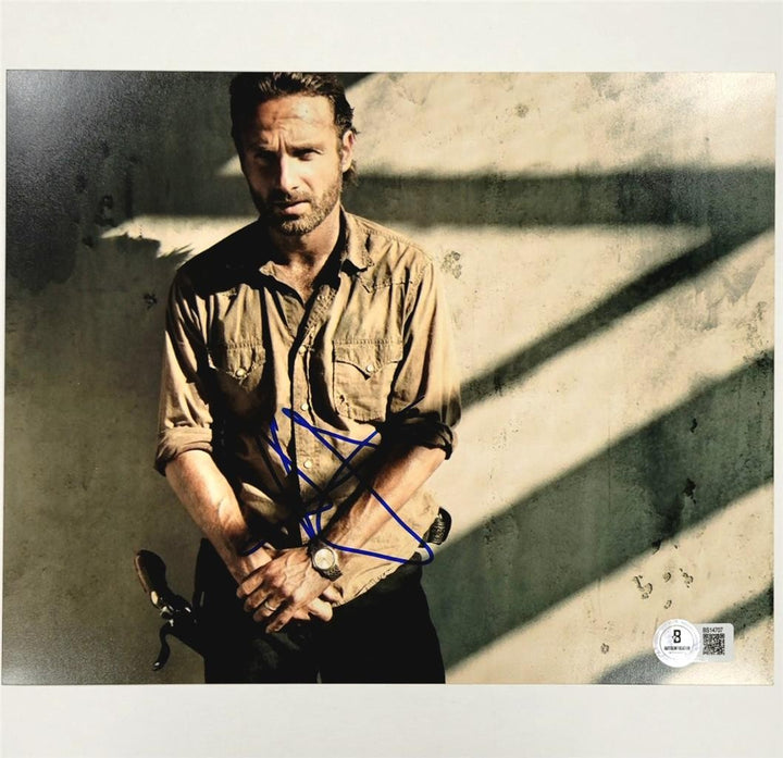Andrew Lincoln signed Rick Grimes 8x10 photo Walking Dead autograph~ Beckett BAS