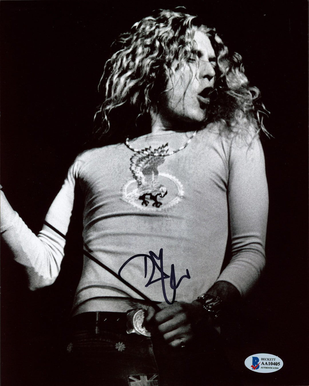 Robert Plant Auto Signed 8x10 Photo Led Zeppelin (Removal) Beckett #AA10405