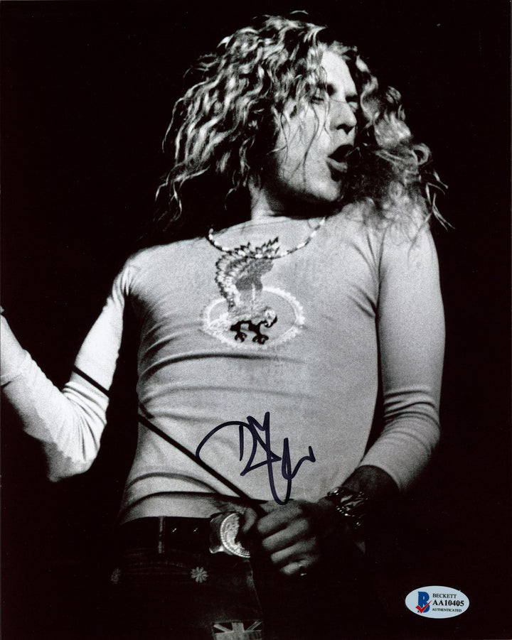 Robert Plant Auto Signed 8x10 Photo Led Zeppelin (Removal) Beckett #AA10405