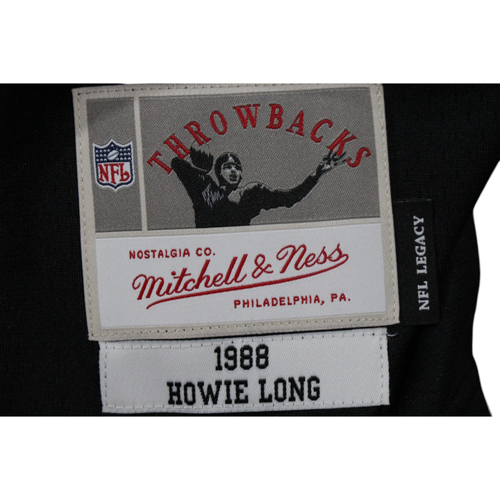 Howie Long Autographed Oakland Raiders M&N Black Jersey 2 Insc. Beckett 49676