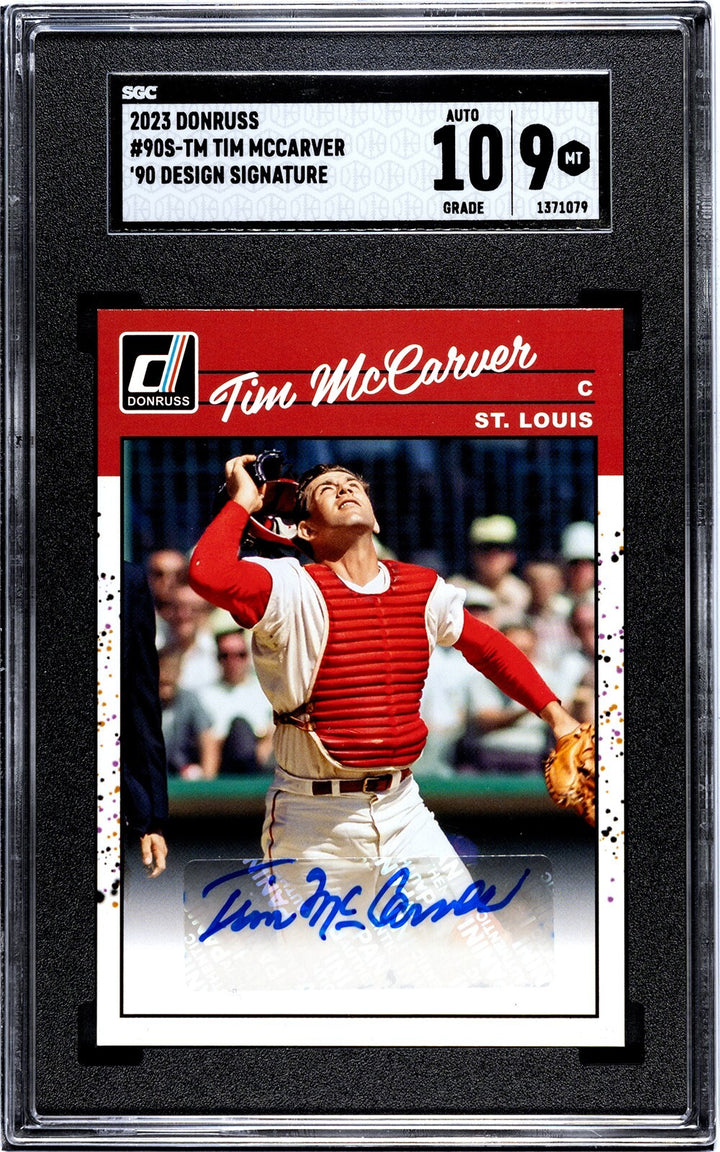 Tim McCarver signed 2023 Donruss '90 Design  #90S-TM - SGC Graded 9 Mint/10 Auto