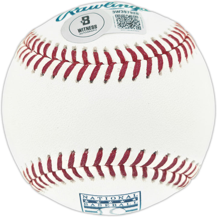 Ted Simmons Auto Official HOF Logo Baseball St. Louis Cardinals Smudge Beckett