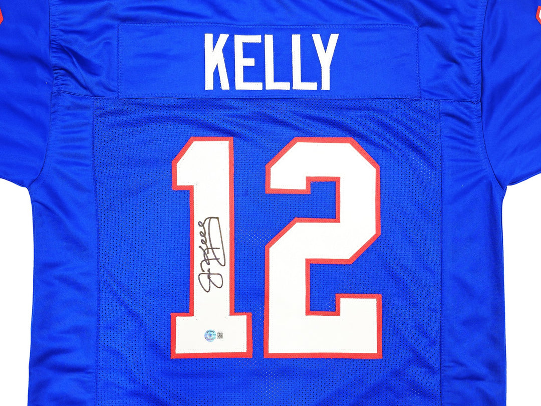 Buffalo Bills Jim Kelly Signed Blue Jersey Beckett Witness