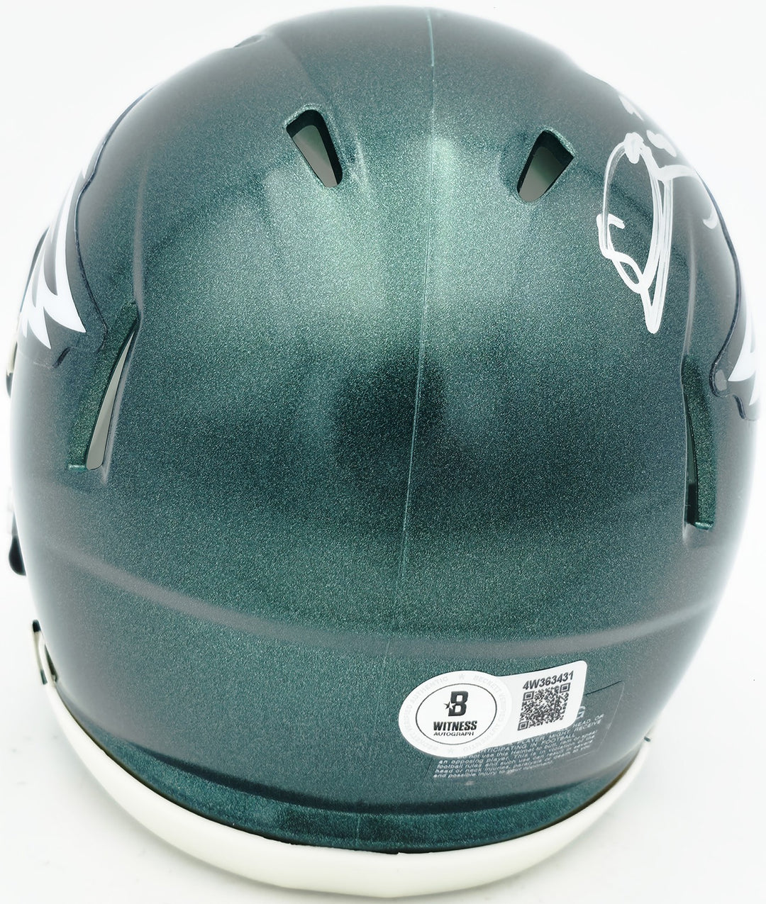 Donovan McNabb Signed Philadelphia Eagles Green Mini Helmet Beckett Witness