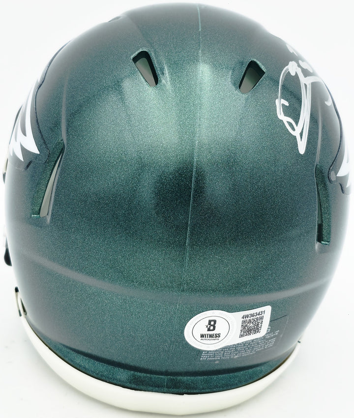 Donovan McNabb Signed Philadelphia Eagles Green Mini Helmet Beckett Witness