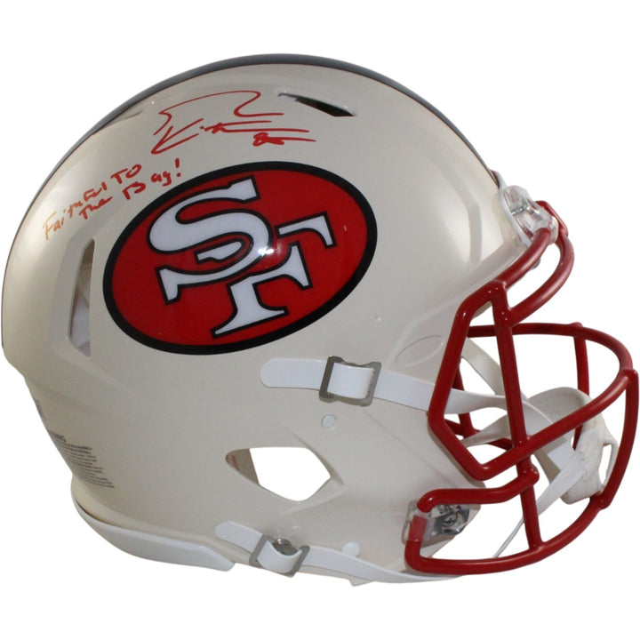 George Kittle Signed San Francisco 49ers Pro Retro Helmet Bay Faithful BAS 55472