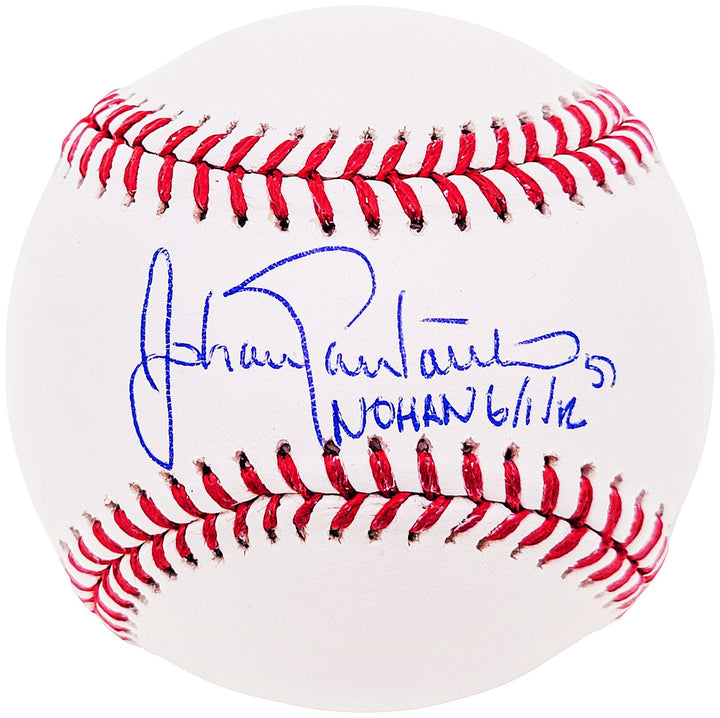 Johan Santana Signed Official MLB Baseball Mets "Nohan 6/1/12" Beckett Witness
