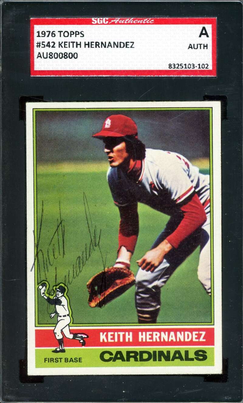 Keith Hernandez SGC Coa Vintage Signed 1976 Topps Autograph