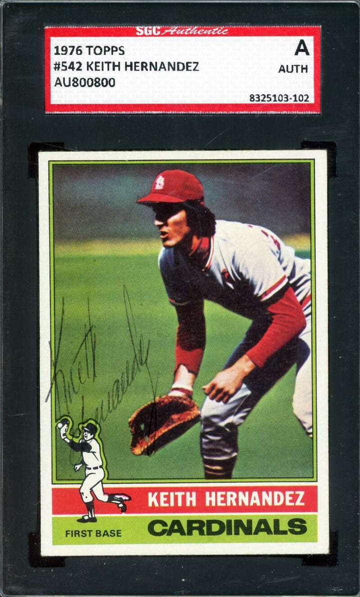 Keith Hernandez SGC Coa Vintage Signed 1976 Topps Autograph