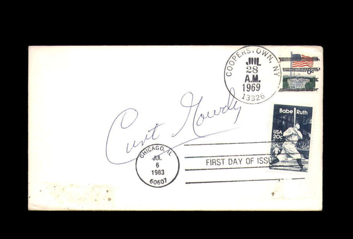 Curt Gowdy PSA DNA Signed FDC 1983 First Day Cover Cache Babe Ruth Autograph
