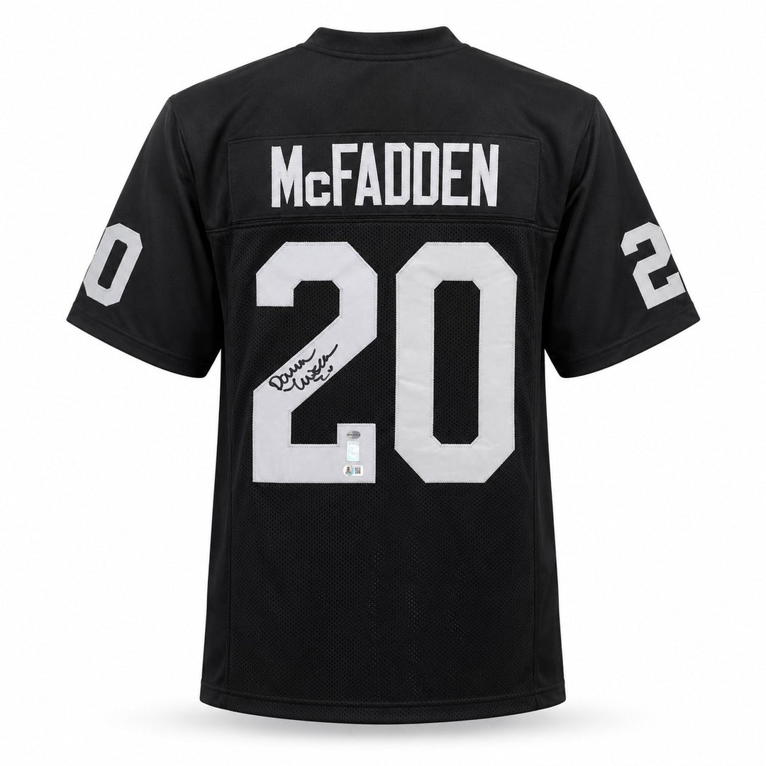 Oakland Raiders Darren McFadden Signed Black Jersey Beckett BAS QR