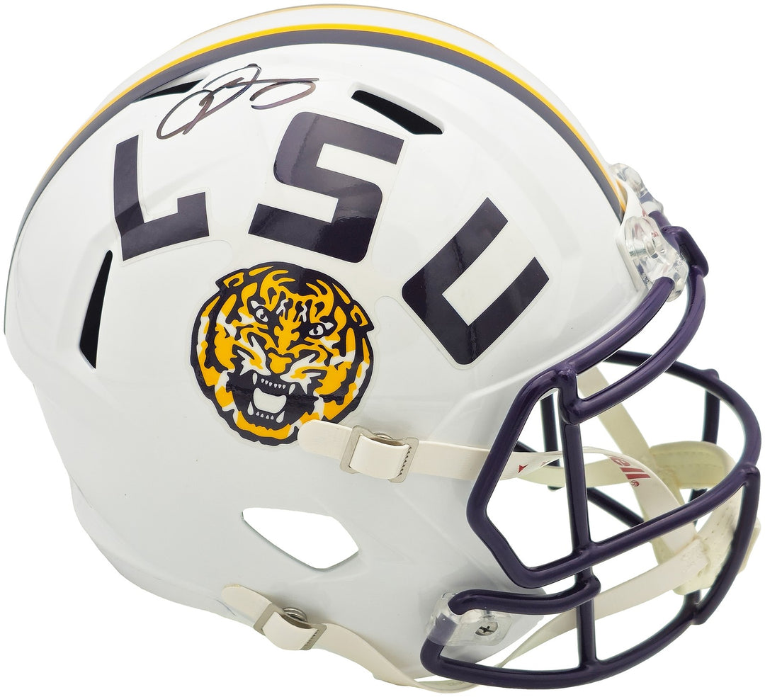 Odell Beckham Jr. Auto LSU Tigers White Full Size Speed Replica Helmet Beckett