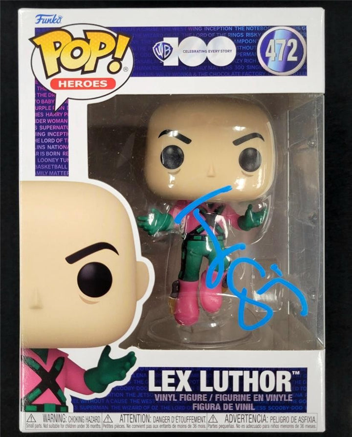 Jesse Eisenberg signed Lex Luthor DC Funko Pop! 472 autograph (B) ~ Beckett BAS