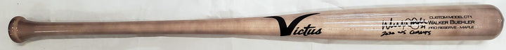 Walker Buehler Signed Blonde Victus Game Model Bat Dodgers Beckett QR