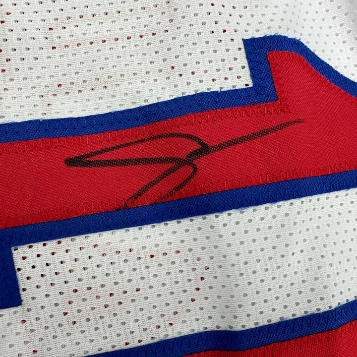 Framed Autographed/Signed DeMar DeRozan 35x39 White KC Retro Jersey Beckett COA