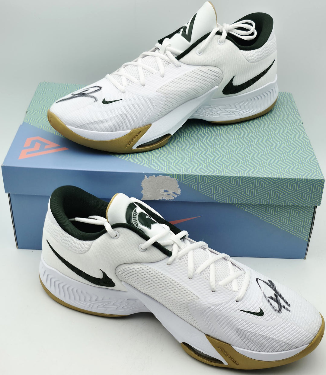 Giannis Auto 2022 (PE) Promo Michigan State Nike Zoom Freak 4 Game Shoes Size 16