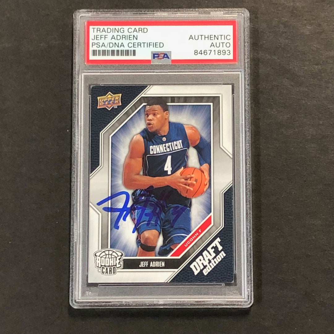 2009-10 Upper Deck Draft Edition #44 Jeff Adrien signed card PSA/DNA Auto RC