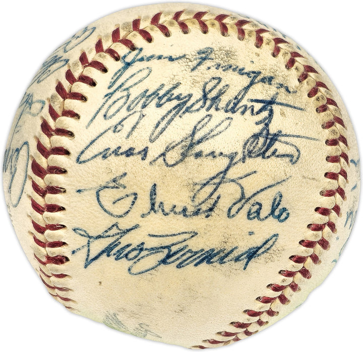 1955 Kansas City As Team Auto Harridge AL Baseball 21 Sig Enos Slaughter Beckett