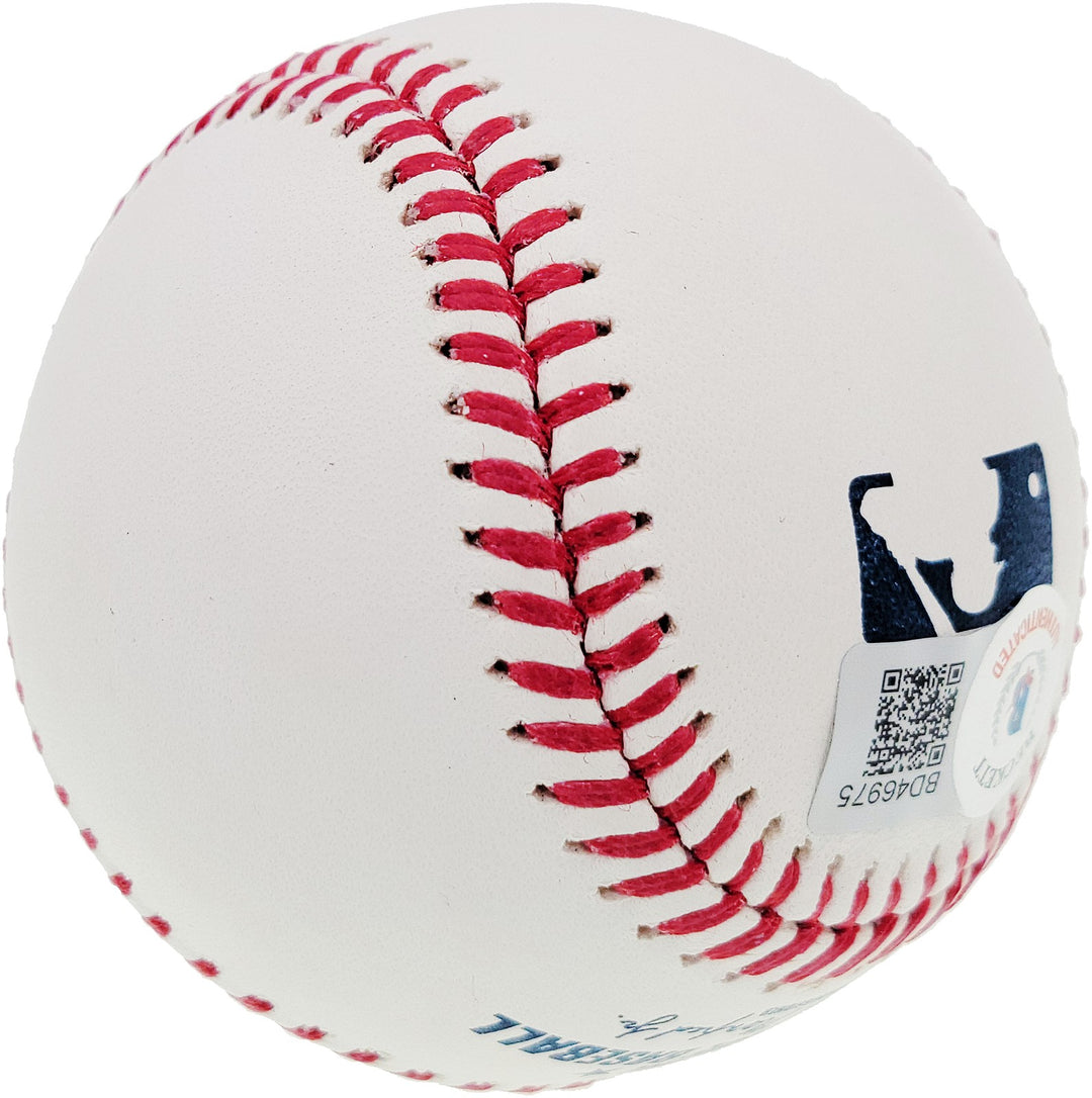 Nolan Ryan Signed Official MLB Baseball Texas Rangers Beckett BAS