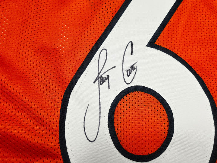 Denver Broncos Jay Cutler Signed Orange Jersey Beckett BAS Witness