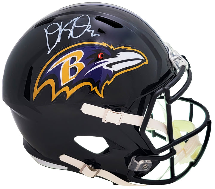 David Ojabo Signed Baltimore Ravens Black Full Size Replica Speed Helmet Beckett