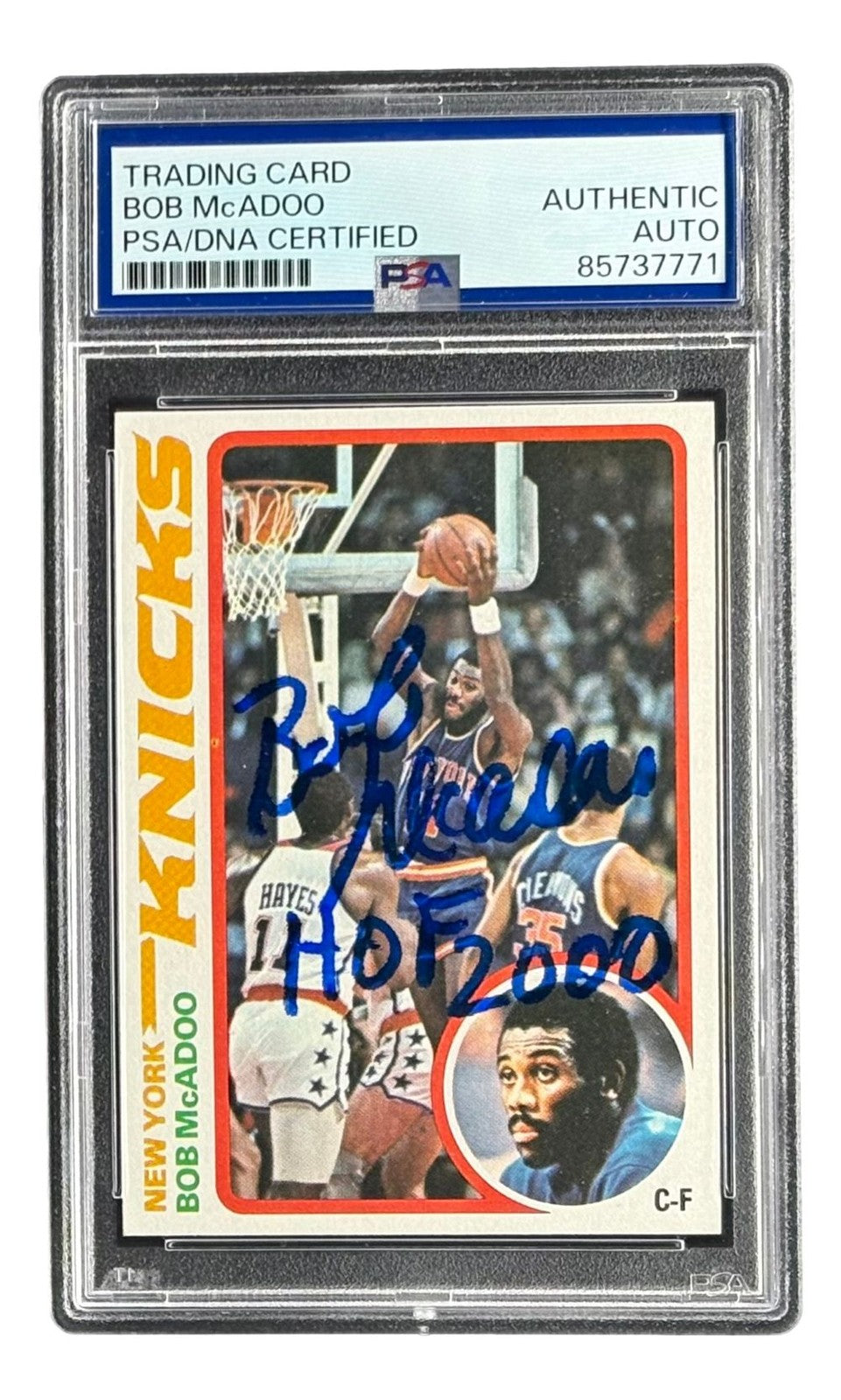 Bob McAdoo Signed 1978/79 Topps #5 Knicks Trading Card HOF 2000 PSA/DNA