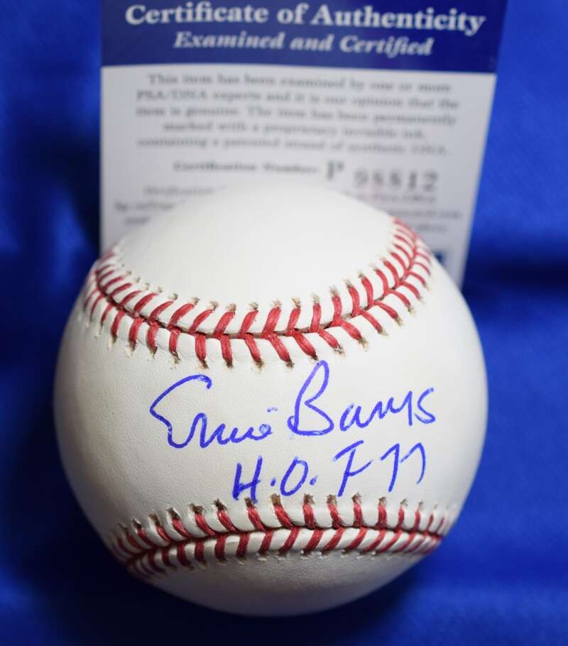 Ernie Banks PSA DNA Autograph Official Major League OML Signed Baseball HOF 77