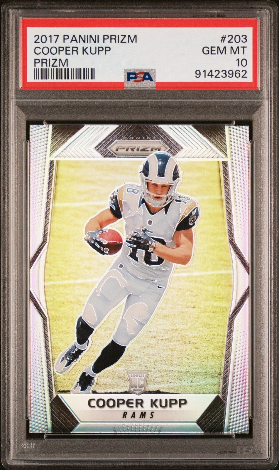Graded 2017 Panini Prizm Cooper Kupp #203 Prizm Rookie RC Card PSA 10