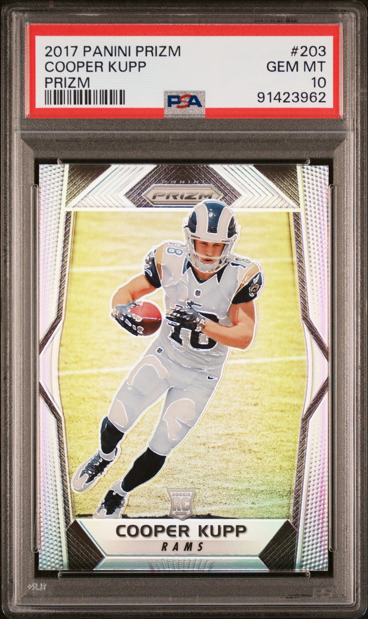 Graded 2017 Panini Prizm Cooper Kupp #203 Prizm Rookie RC Card PSA 10