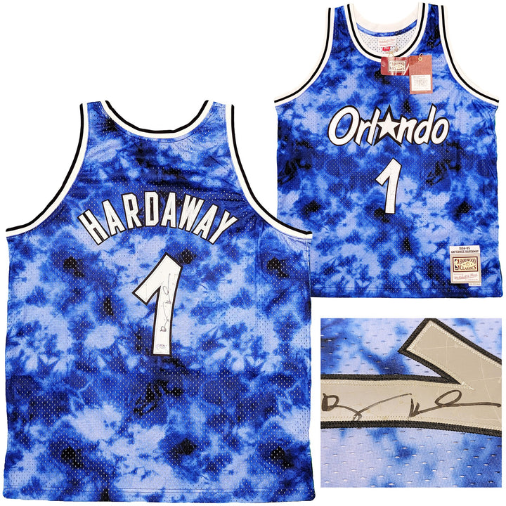 Magic Penny Hardaway Auto Blue Mitchell Ness Galaxy 94 Swingman Jersey L PSA/DNA