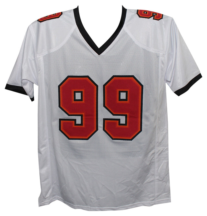 Warren Sapp Autographed/Signed Pro Style White XL Jersey HOF Beckett 39326