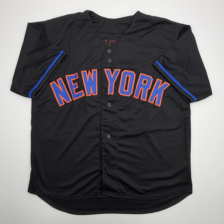 Autographed/Signed Mark Vientos New York Black Baseball Jersey Beckett COA