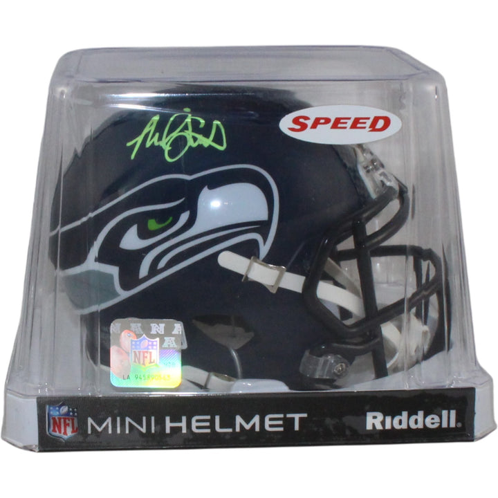 Malcolm Smith Autographed Seattle Seahawks Mini Helmet Beckett Witness 55049