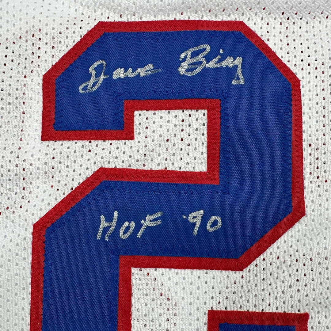 Framed Autographed/Signed Dave Bing HOF 90 35x39 Detroit White Jersey BAS COA