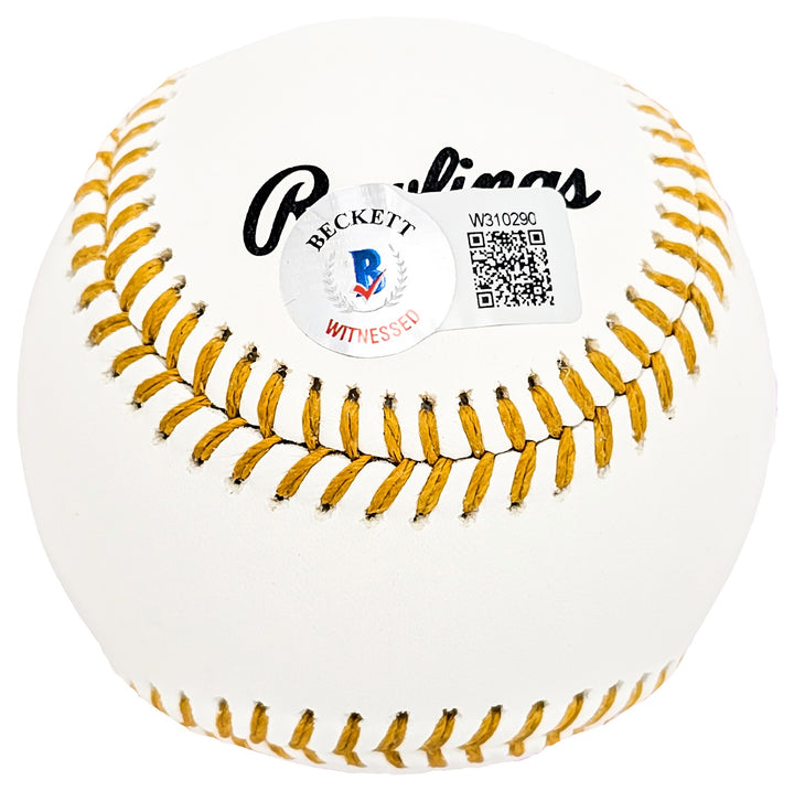 Ron Guidry Auto Official Gold Glove Logo Baseball Yankees 5x Gold Glove Beckett