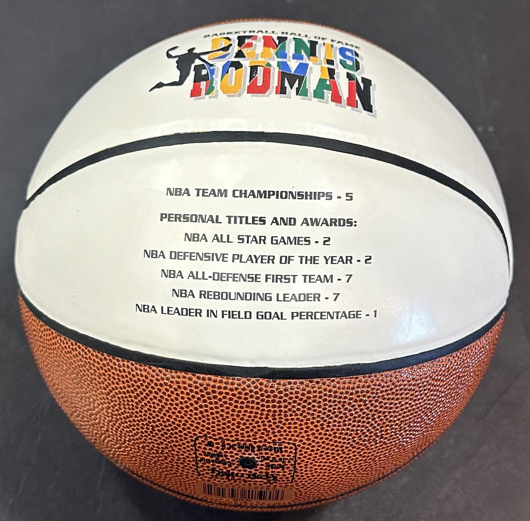Dennis Rodman Signed Spalding Hall of Fame Basketball HOF 2011 Auto LE Bulls COA